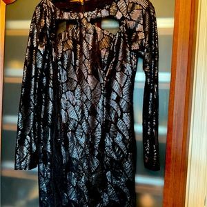 Adriana Papel mini sequined black dress